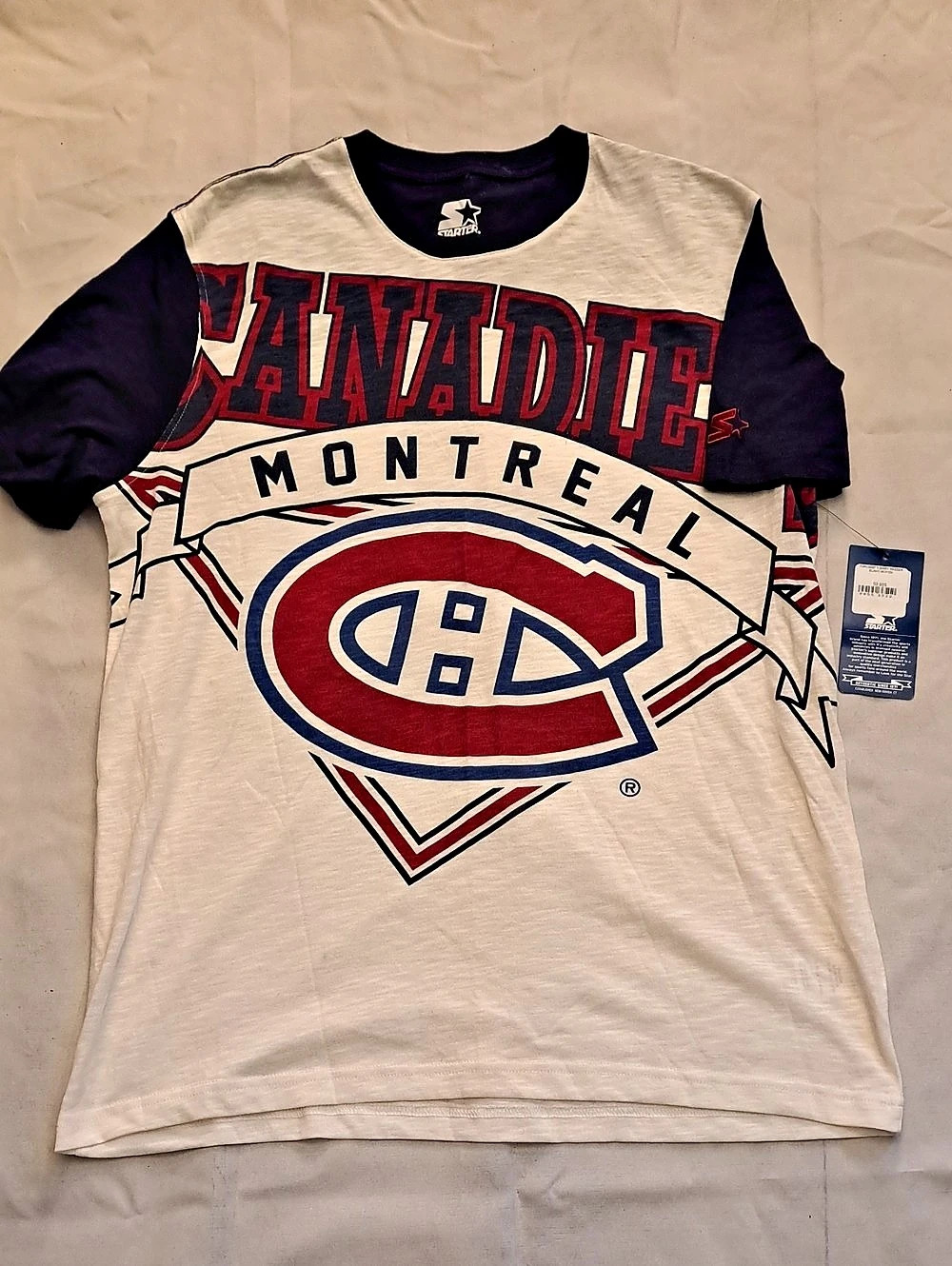 Starter Montreal Canadiens Starter T-Shirt Color Block Men's Medium